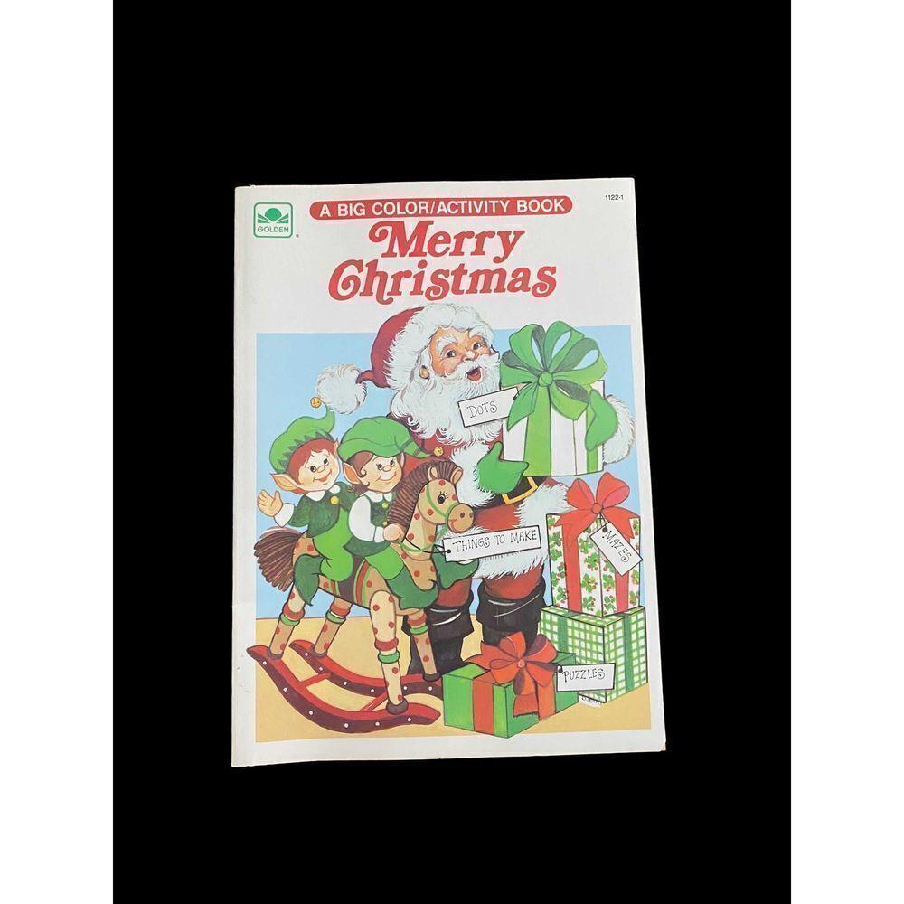 𝅺VINTAGE 1985 Golden Books Merry Christmas coloring book